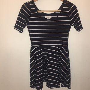 Black and white stripe dress